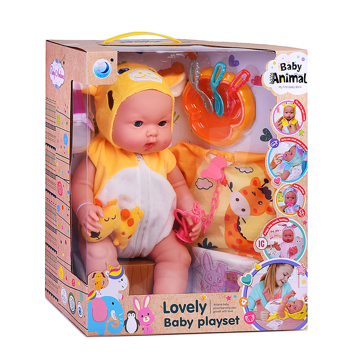 Фото к товару Пупс DH2377B "Женечка" с аксессуарами, в коробке Пупс DH2377B "Женечка" с аксессуарами, в коробке