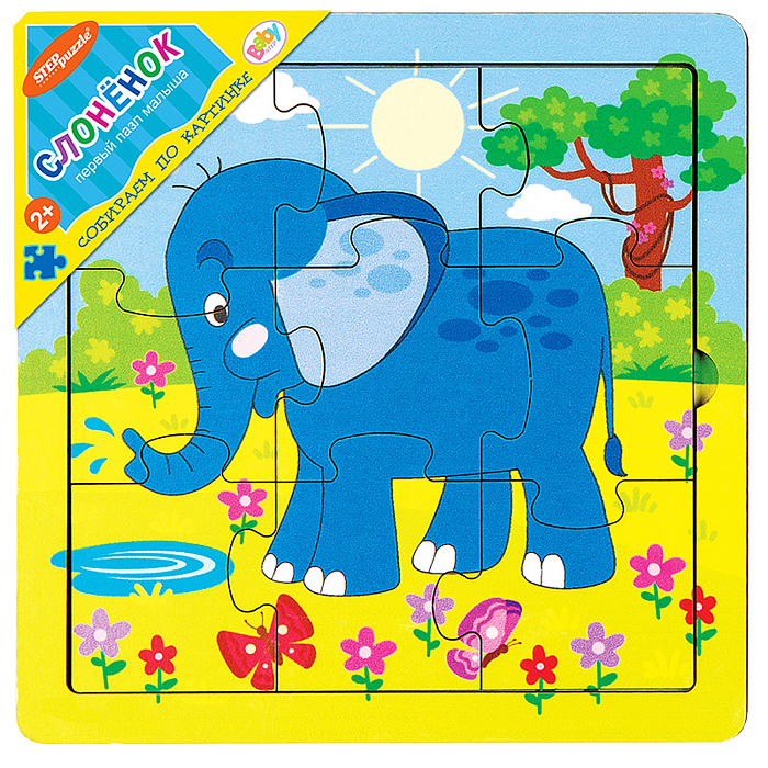 Игра из дерева "Слонёнок" (собираем по картинке) (Baby Step) Игра из дерева "Слонёнок" (собираем по картинке) (Baby Step)