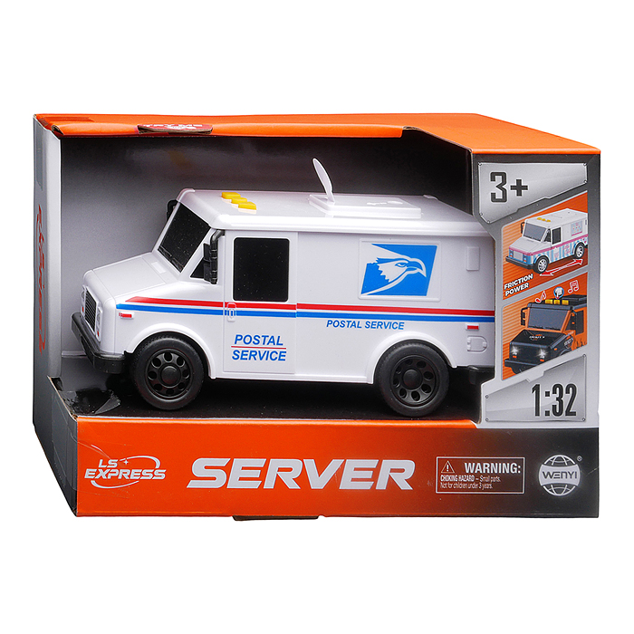 Фото к товару Машина WY1135A "Почта" 1:32 (свет, звук) в коробке Машина WY1135A "Почта" 1:32 (свет, звук) в коробке
