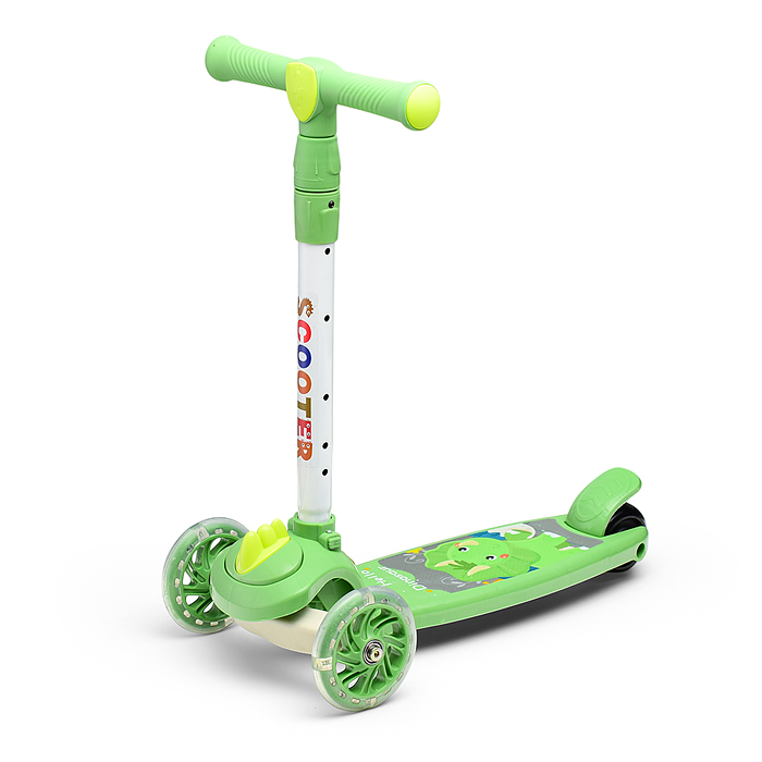 Фото к товару Самокат U001198Y 3-х кол., зеленый, PU, в коробке Самокат U001198Y 3-х кол., зеленый, PU, в коробке