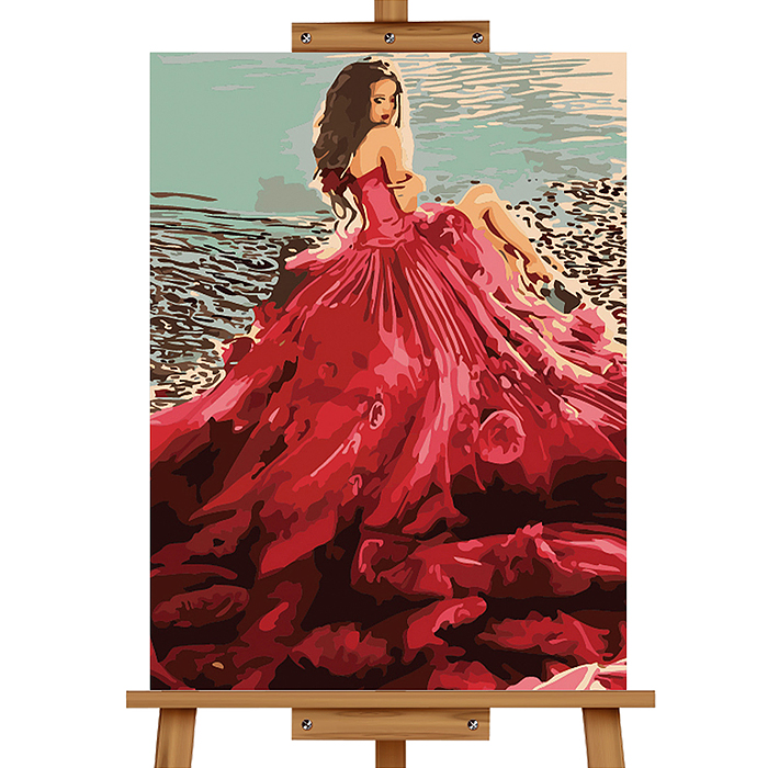 Фото к товару Набор для рисования MKR4030-81 "Картина по номерам 30х40 см. Девушка в красном платье" Набор для рисования MKR4030-81 "Картина по номерам 30х40 см. Девушка в красном платье"