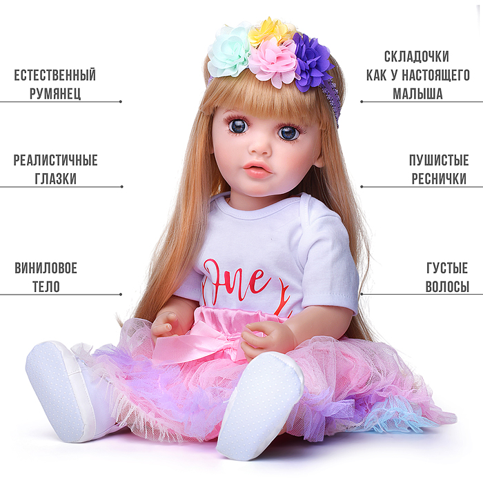 Кукла ADJX88-50 "Сандра" с аксессуарами, со звуком, в коробке