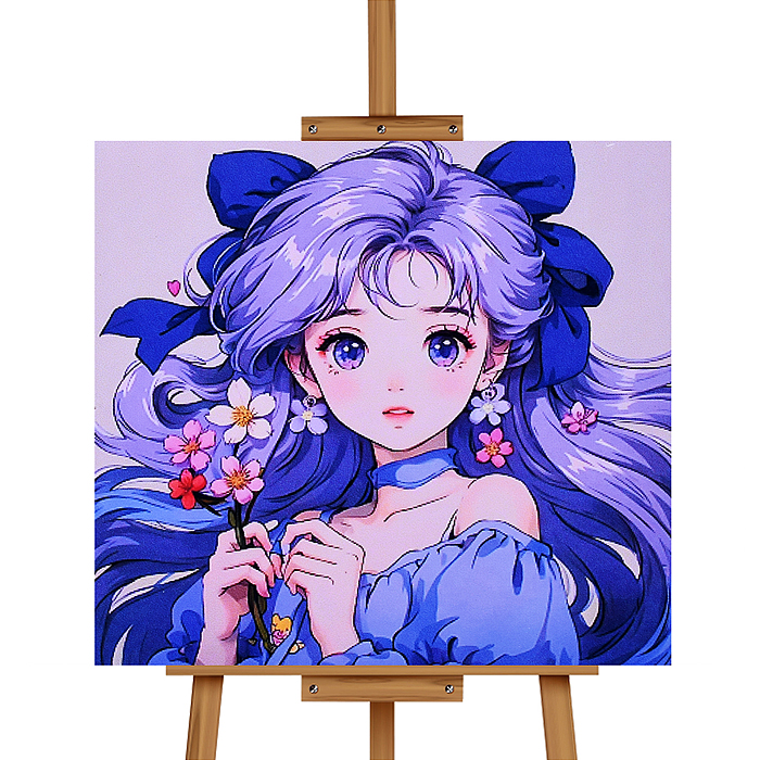 Мозаика алмазная MKA2020-39 "Красивая девушка" 20*20 см.