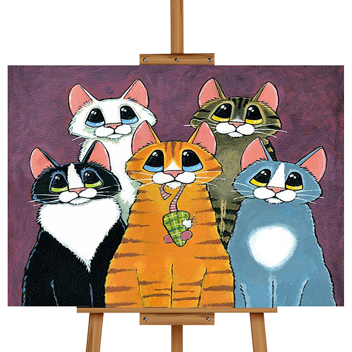 Фото к товару Набор для рисования MKR3020-99 "Картина по номерам 30х20 см. Портрет котов" Набор для рисования MKR3020-99 "Картина по номерам 30х20 см. Портрет котов"