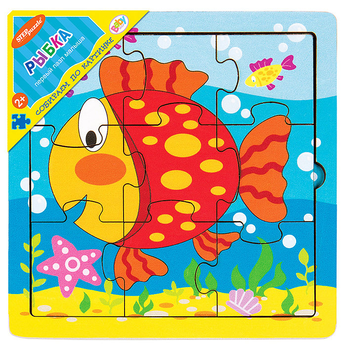 Игра из дерева "Рыбка" (собираем по картинке) (Baby Step) Игра из дерева "Рыбка" (собираем по картинке) (Baby Step)