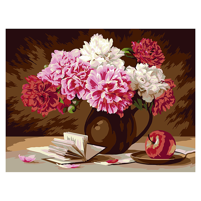 Набор для раскрашивания по номерам 40х30 "Цветочная поэзия" №20