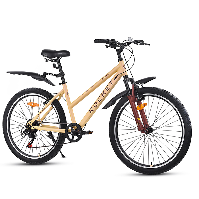 Фото к товару Велосипед 26" Rocket Vela 1.0, цвет бежевый, размер 15" Велосипед 26" Rocket Vela 1.0, цвет бежевый, размер 15"