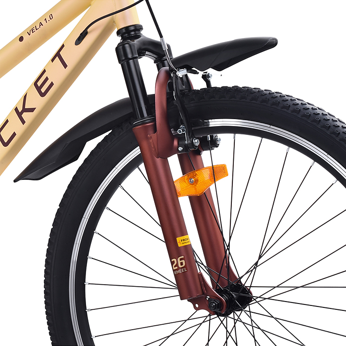 Фото к товару Велосипед 26" Rocket Vela 1.0, цвет бежевый, размер 15" Велосипед 26" Rocket Vela 1.0, цвет бежевый, размер 15"