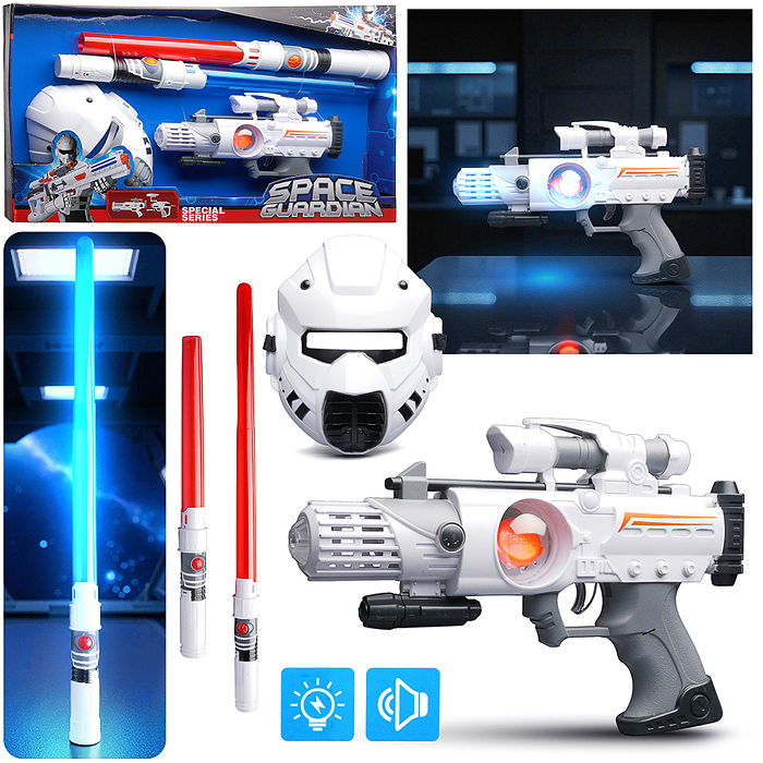 Набор оружия 4215 "Звездный патруль" (свет, звук) на батарейках, в коробке