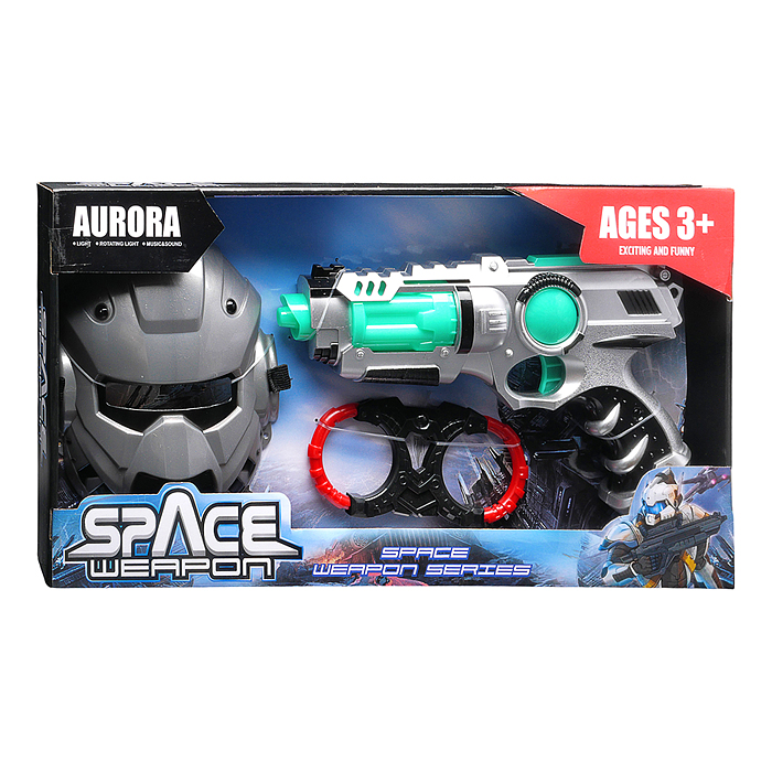 Фото к товару Набор оружия 836-12 "Космо полиция" (свет, звук) на батарейках, в коробке Набор оружия 836-12 "Космо полиция" (свет, звук) на батарейках, в коробке