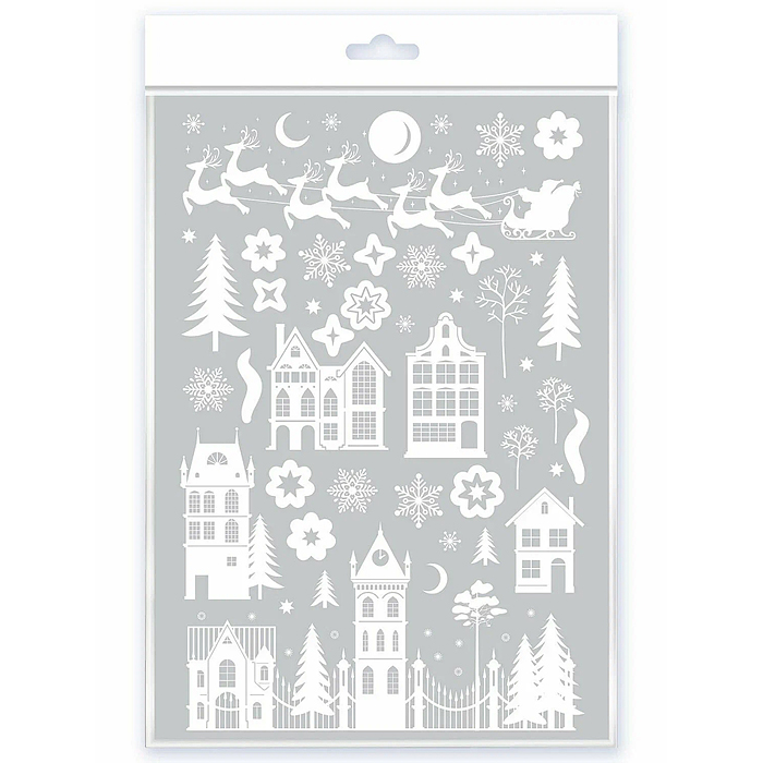 Декоративные наклейки. Статические. Белый город (30х45 см) Декоративные наклейки. Статические. Белый город (30х45 см)