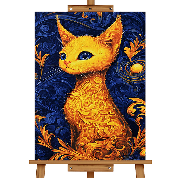 Мозаика алмазная MKA4030-77 "Очаровательная кошка" 30*40см.