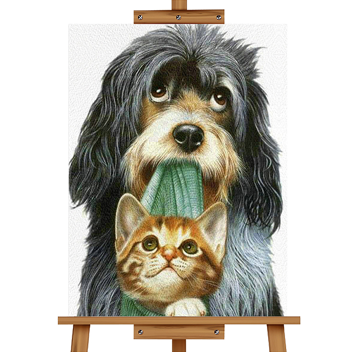 Набор для рисования MKR3020-29 "Картина по номерам 30х20 см. Друзья" 