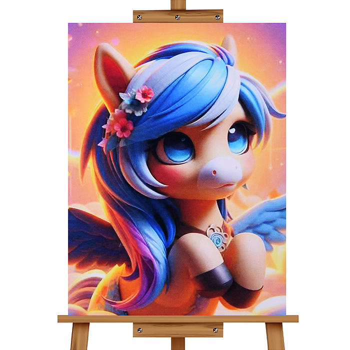 Мозаика алмазная MKA4030-66 "Маленький единорожка" 30*40см.