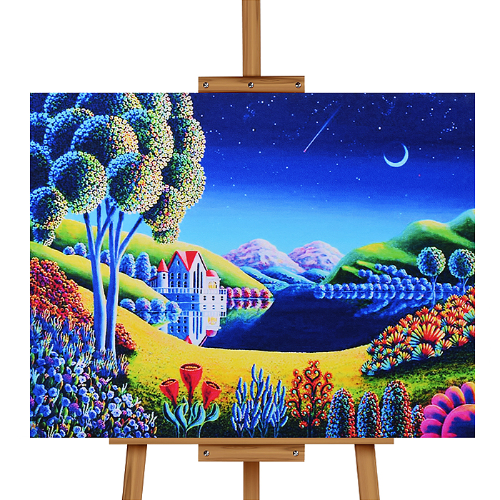 Мозаика алмазная MKA4030-92 "Дом у озера" 30*40см.