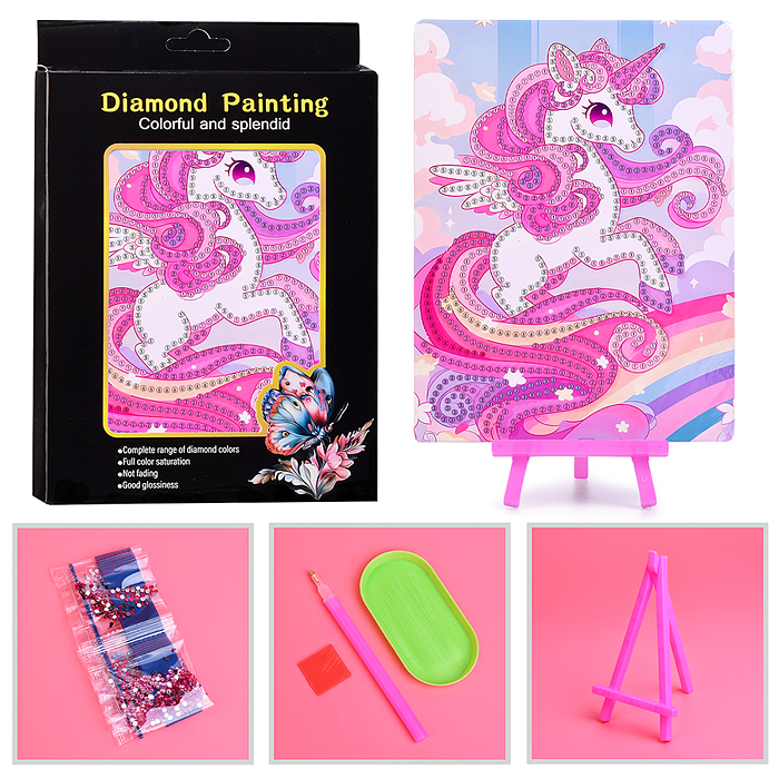 Мозаика алмазная 00-7620 "Грациозный единорог" 15*20см Мозаика алмазная 00-7620 "Грациозный единорог" 15*20см