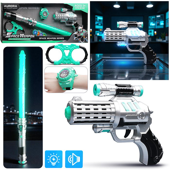 Набор оружия 841-6 "Дуэль" (свет, звук) на батарейках, в коробке