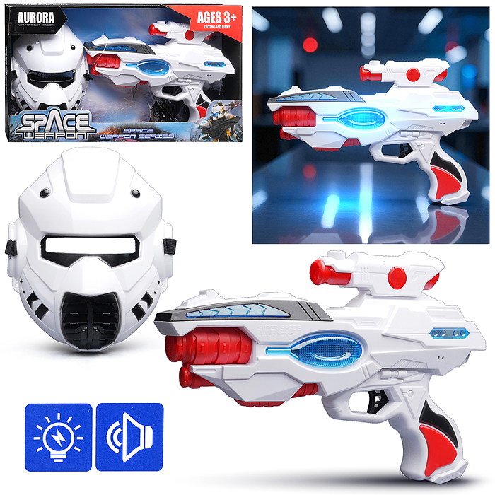 Набор оружия 836-18 "Операция Космос" (свет, звук) на батарейках, в коробке