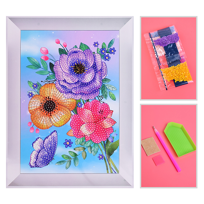 Мозаика алмазная 00-7602 "Красивый букет" 17.5*23.5см Мозаика алмазная 00-7602 "Красивый букет" 17.5*23.5см