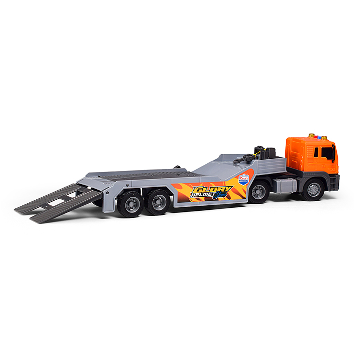 Машина JS202D-2 "Тягач" с вертолетом, 1:16 (свет, звук) в коробке