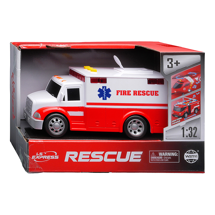 Фото к товару Машина WY1109A "Реанимация" 1:32 (свет. Звук) в коробке Машина WY1109A "Реанимация" 1:32 (свет. Звук) в коробке