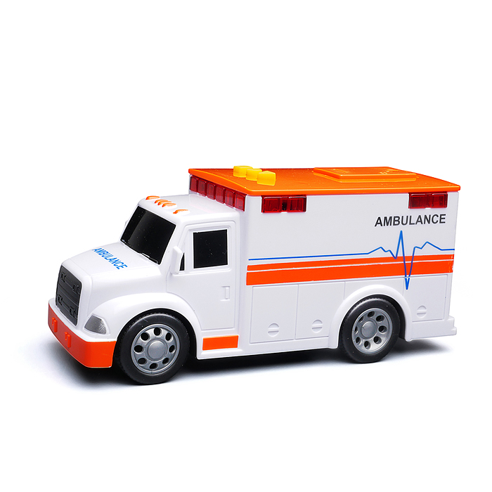 Фото к товару Машина WY1109B "Скорая помощь" 1:32 (свет, звук) в коробке Машина WY1109B "Скорая помощь" 1:32 (свет, звук) в коробке