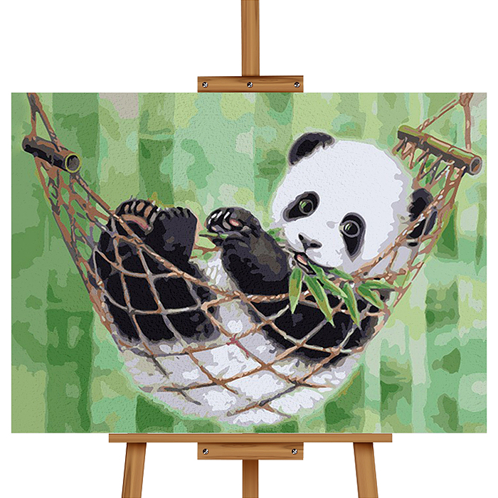 Набор для рисования MKR3020-2 "Картина по номерам 30х20 см. Пандочка" 