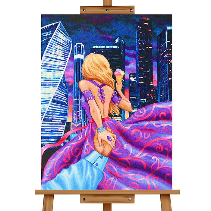 Мозаика алмазная MKA5040-55 "Ночная прогулка" 40*50см.