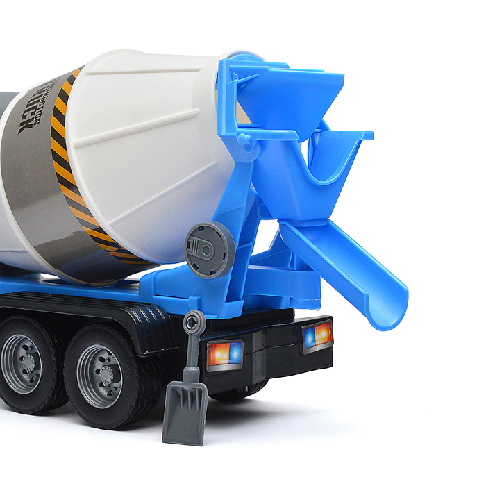 Фото к товару Машина JS102A "Бетономешалка" 1:16 (свет, звук) в коробке (цвет синий) Машина JS102A "Бетономешалка" 1:16 (свет, звук) в коробке (цвет синий)