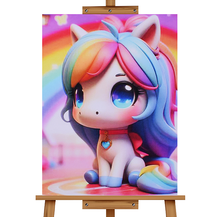 Фото к товару Мозаика алмазная MKA4030-65 "Мульти единорог" 30*40см. Мозаика алмазная MKA4030-65 "Мульти единорог" 30*40см.