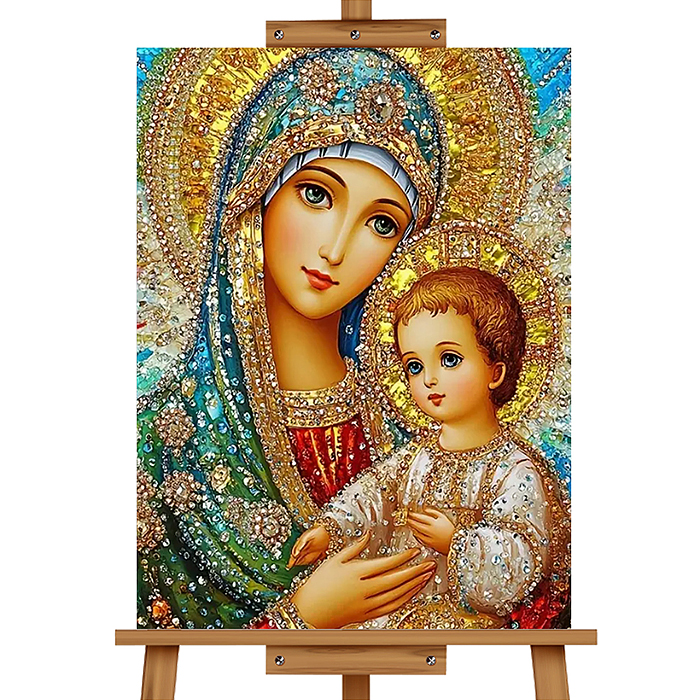 Мозаика алмазная MKA3020-130 "Икона Божией Матери" 20*30см.