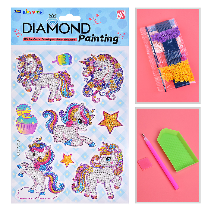 Мозаика алмазная 00-7596 "Единорожка" 17.5*23.5см Мозаика алмазная 00-7596 "Единорожка" 17.5*23.5см