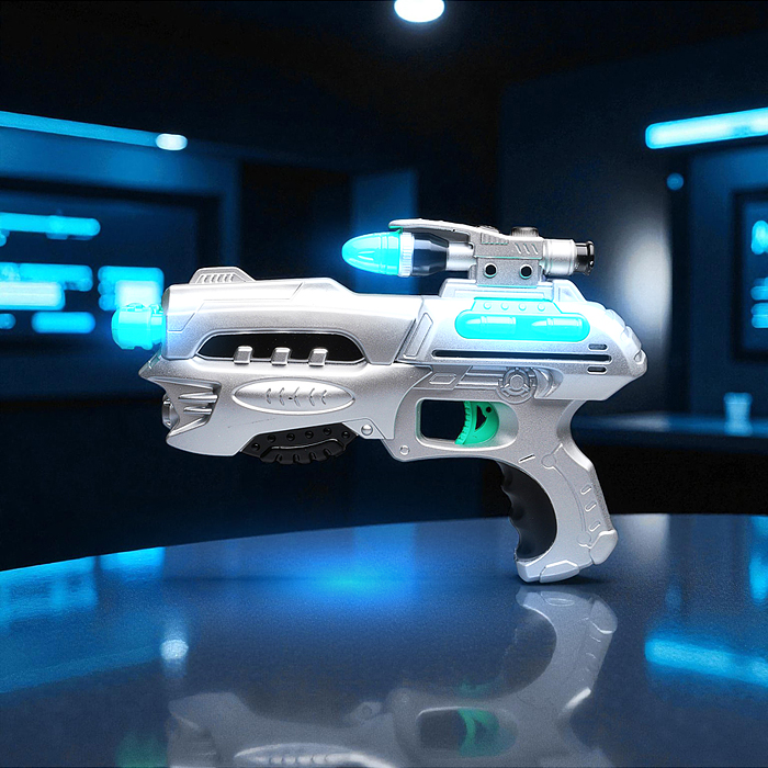 Фото к товару Набор оружия 841-8 "Космический бой" (свет, звук) на батарейках, в коробке Набор оружия 841-8 "Космический бой" (свет, звук) на батарейках, в коробке