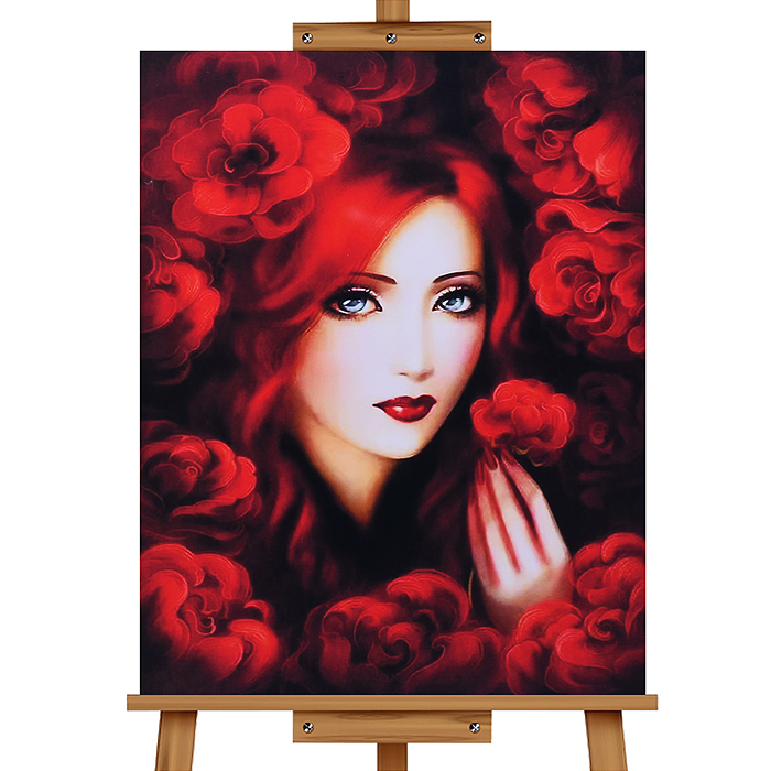 Фото к товару Мозаика алмазная MKA5040-49 "Девушка в цветах" 40*50см. Мозаика алмазная MKA5040-49 "Девушка в цветах" 40*50см.