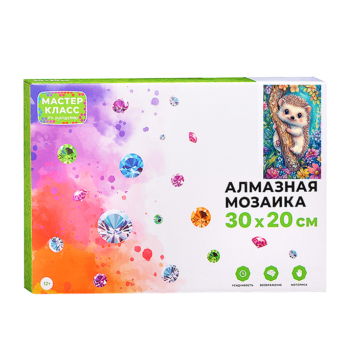 Фото к товару Мозаика алмазная MKA3020-24 "Ёжик на дереве" 20*30см. Мозаика алмазная MKA3020-24 "Ёжик на дереве" 20*30см.
