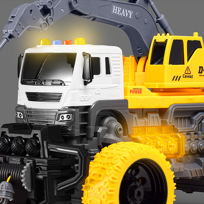 Фото к товару Машина JS104S "МегаБур" 1:16 (свет, звук) в коробке (цвет желтый) Машина JS104S "МегаБур" 1:16 (свет, звук) в коробке (цвет желтый)