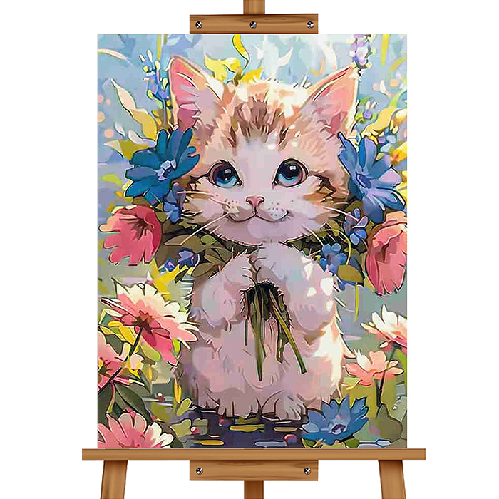Фото к товару Набор для рисования MKR4030-97 "Картина по номерам 30х40 см. Котёнок в цветах" Набор для рисования MKR4030-97 "Картина по номерам 30х40 см. Котёнок в цветах"