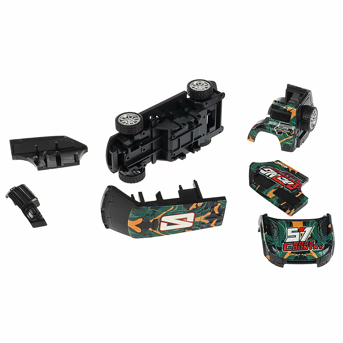 Фото к товару Машинка пластмассовая инерционная "Авария на трассе" Джип хаки (pull back) CRD 25x18,2x5,2см Машинка пластмассовая инерционная "Авария на трассе" Джип хаки (pull back) CRD 25x18,2x5,2см