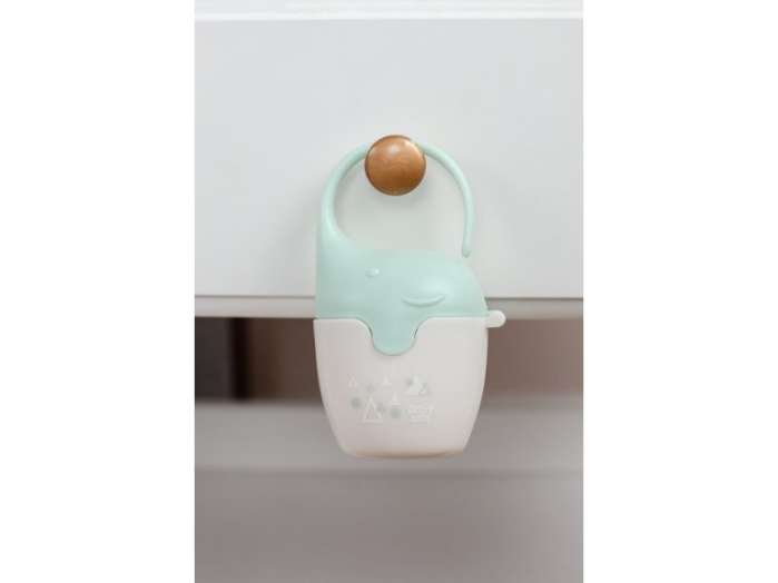 Контейнер для соски-пустышки "Слоник", с пустышкой, зеленый