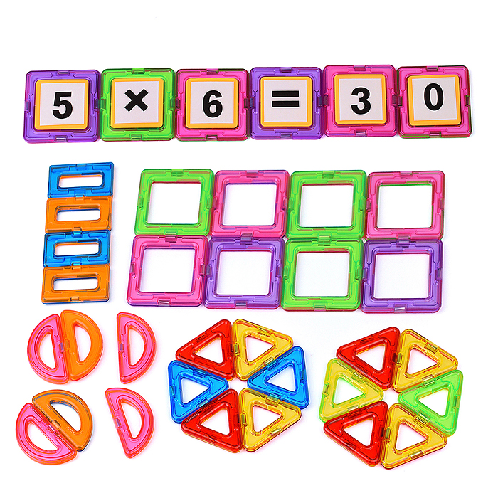 Фото к товару Конструктор магнитный MG0007-2 большой размер дет. (58 дет.), в пакете Конструктор магнитный MG0007-2 большой размер дет. (58 дет.), в пакете