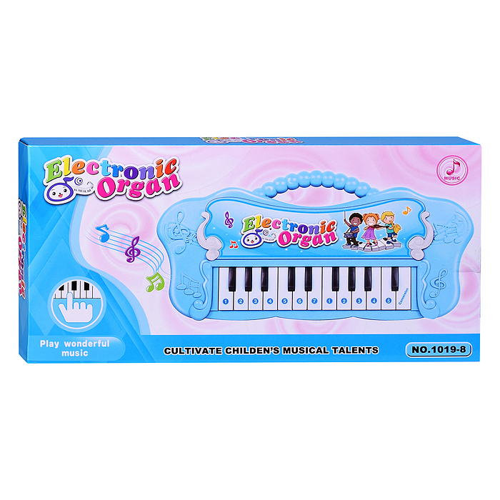 Фото к товару Синтезатор 1019-8 "Волшебный клавишник" в коробке Синтезатор 1019-8 "Волшебный клавишник" в коробке