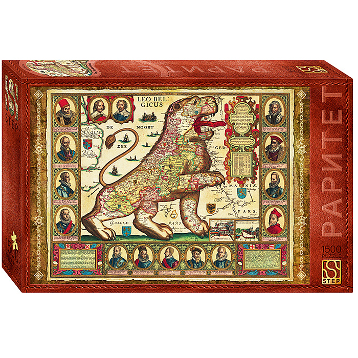 Пазлы 1500 Карта "Лев бельгийский" Пазлы 1500 Карта "Лев бельгийский"