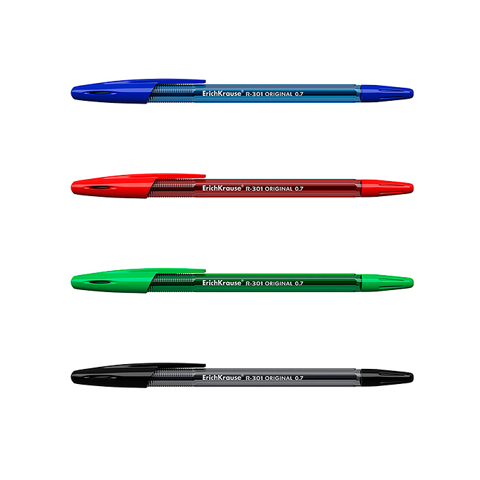 Фото к товару Ручка шариковая R-301 Original Stick 0.7, цвет чернил синий, черный, красный, зеленый Ручка шариковая R-301 Original Stick 0.7, цвет чернил синий, черный, красный, зеленый