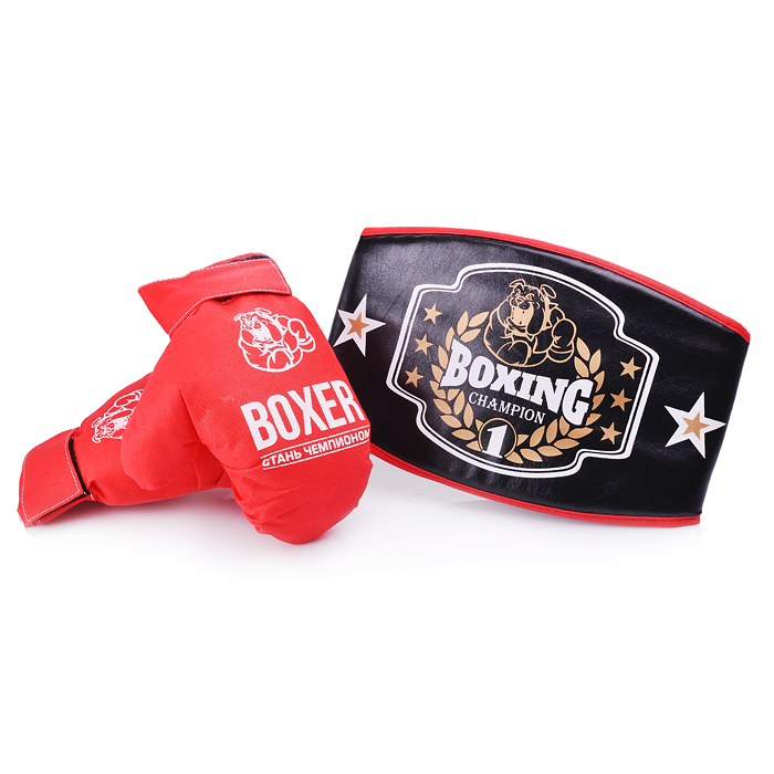 Боксерский набор (пояс, перчатки) Боксерский набор (пояс, перчатки)