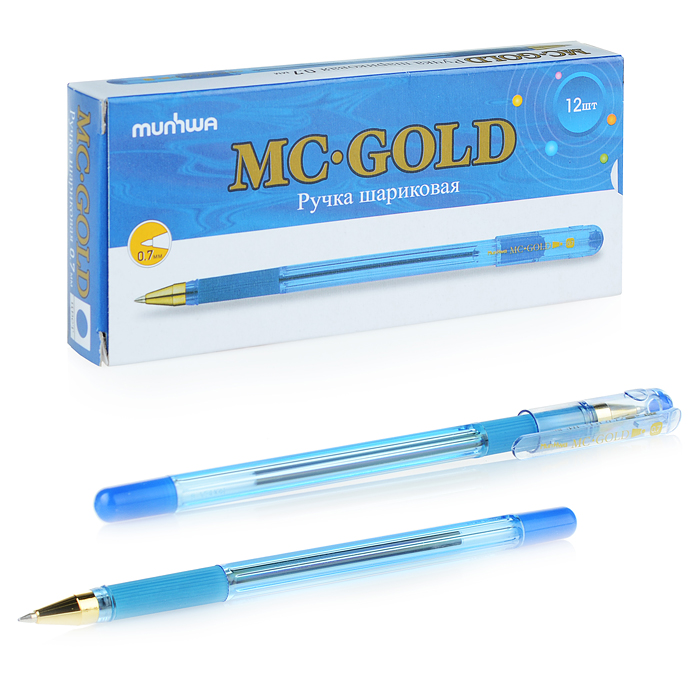 Ручка шариковая "MC Gold" синяя, 0,7мм,