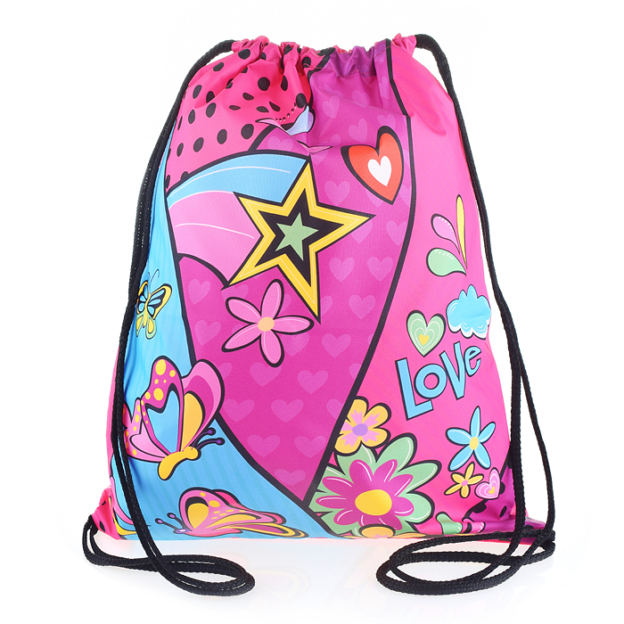 Мешок для обуви "Love" 1 отделение, 320х420мм, полиэстер, 210 ден