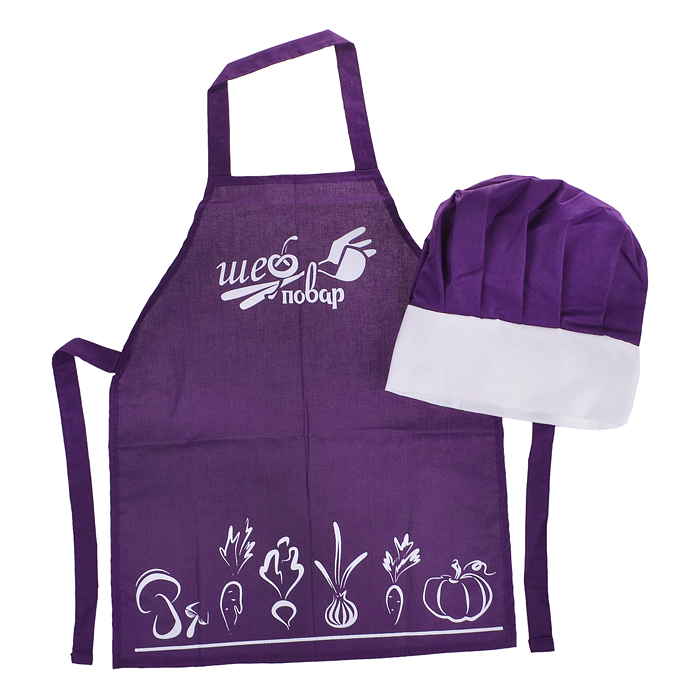 Набор "Шеф-повар" (фартук, колпак) (цвет в ассортименте) Набор "Шеф-повар" (фартук, колпак) (цвет в ассортименте)