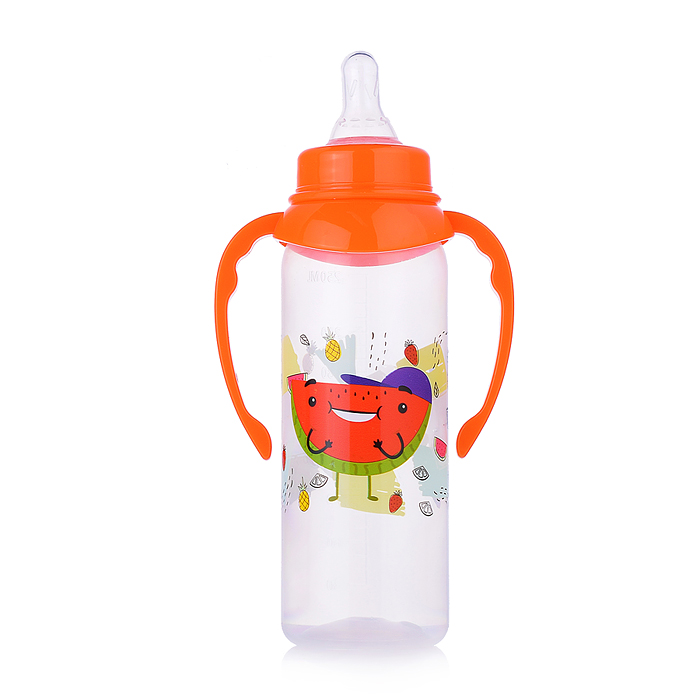 Фото к товару Бутылочка с соской, классика 250мл, ручки Бутылочка с соской, классика 250мл, ручки