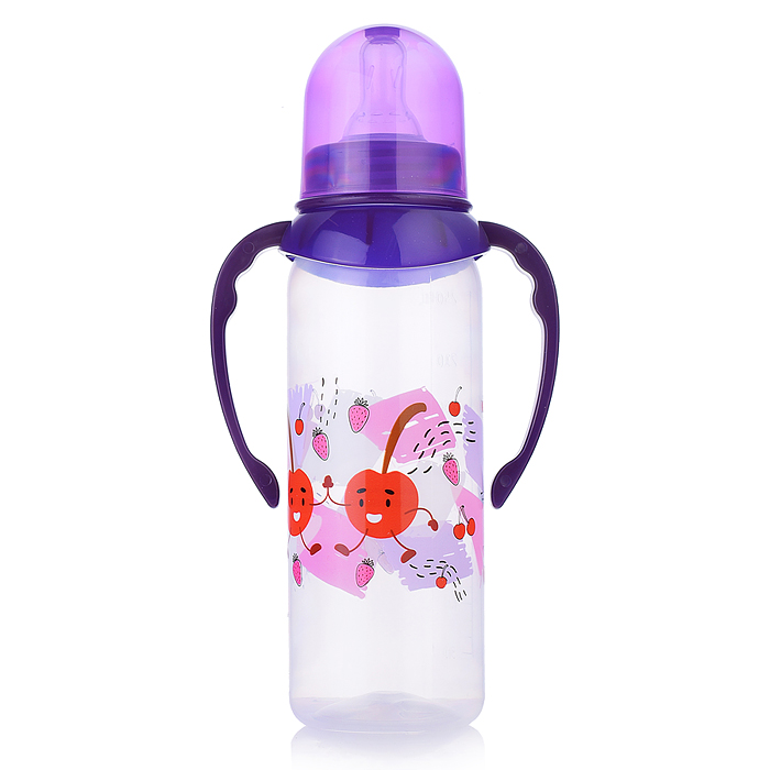 Фото к товару Бутылочка с соской, классика 250мл, ручки Бутылочка с соской, классика 250мл, ручки