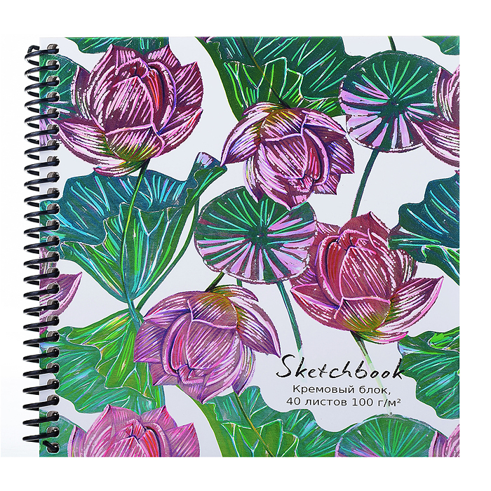 Скетчбук 40л. "Цветочный стиль-1" Скетчбук 40л. "Цветочный стиль-1"